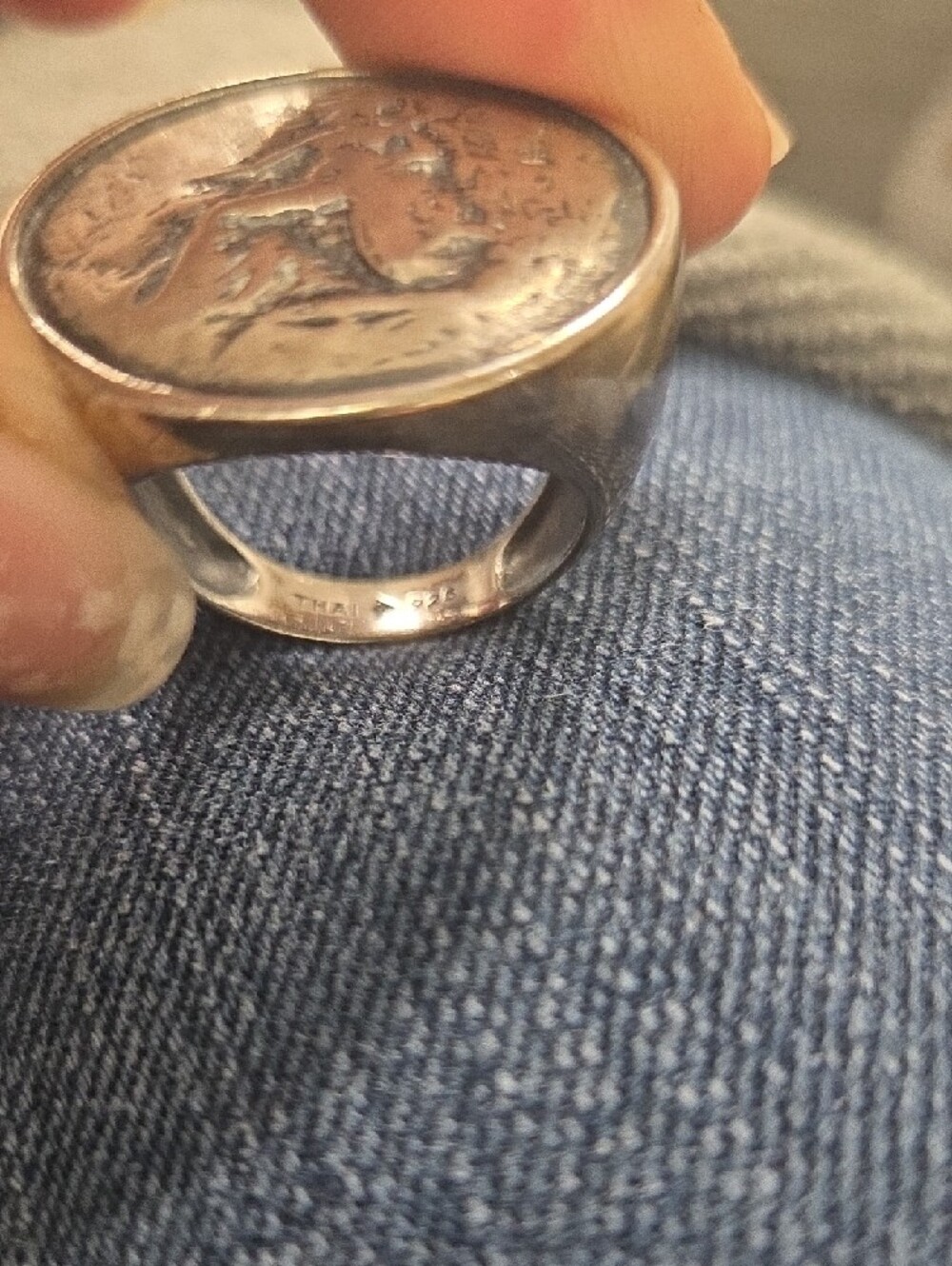 Roman Style Coin Ring - Picture 3 of 5